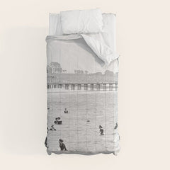 1895 Narragansett Pier and Beach, Narragansett, Rhode Island Comforter