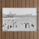 1895 Narragansett Pier and Beach, Narragansett, Rhode Island Outdoor Rug