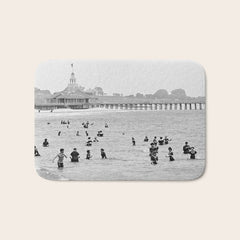 1895 Narragansett Pier and Beach, Narragansett, Rhode Island Bath Mat