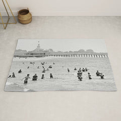 1895 Narragansett Pier and Beach, Narragansett, Rhode Island Rug