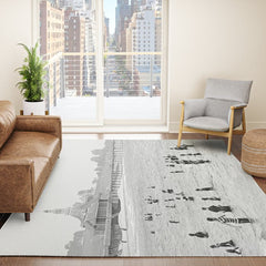 1895 Narragansett Pier and Beach, Narragansett, Rhode Island Rug
