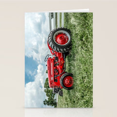 300 Vintage International Harvester Red Tractor Stationery Card