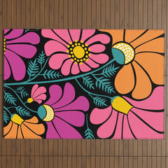 70s Disco Garden Outdoor Rug