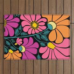 70s Disco Garden Outdoor Rug