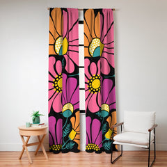 70s Disco Garden Window Curtain