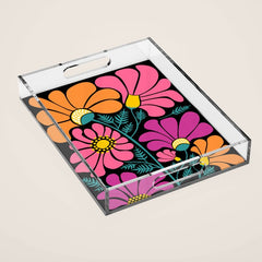 70s Disco Garden Acrylic Tray