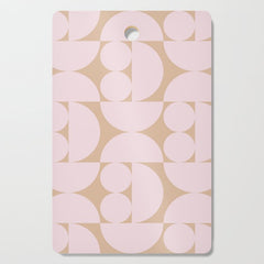 "Grapes and apple slices (pale pink)" Cutting Board