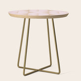 "Grapes and apple slices (pale pink)" Side Table