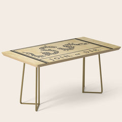 1776 "Join, or Die" Revolutionary War flag with 13 colonies, snake & no colors by Benjamin Franklin Coffee Table