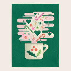 A Cup of Cheer - Warm Wishes Festive Holiday Mug Poster