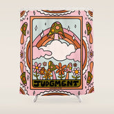 20. Judgment Tarot Mushroom Shower Curtain