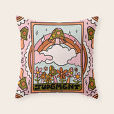 20. Judgment Tarot Mushroom Throw Pillow