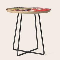 A Merry Christmas' Vintage Cat Art by Louis Wain Side Table