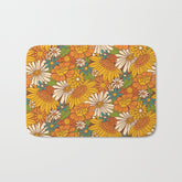 70s Retro Floral Bath Mat