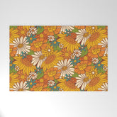 70s Retro Floral Welcome Mat