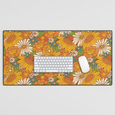 70s Retro Floral Desk Mat