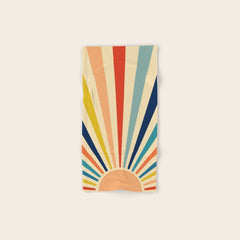 60s retro sun Bath Towel