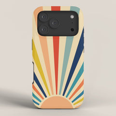 60s retro sun iPhone Case