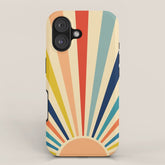 60s retro sun iPhone Case
