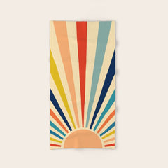 60s retro sun Bath Towel