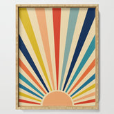 60s retro sun Serving Tray