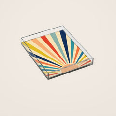 60s retro sun Acrylic Tray