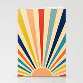60s retro sun Stationery Card