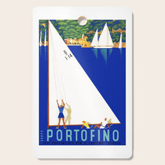 1941 PORTOFINO Italy Travel Poster Cutting Board
