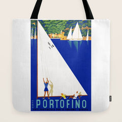 1941 PORTOFINO Italy Travel Poster Tote Bag