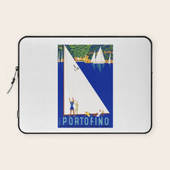 1941 PORTOFINO Italy Travel Poster Laptop Sleeve
