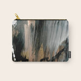 01025: a neutral abstract in gold, black, and white Carry All Pouch