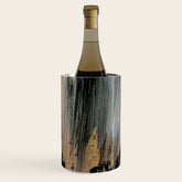 01025: a neutral abstract in gold, black, and white Wine Chiller