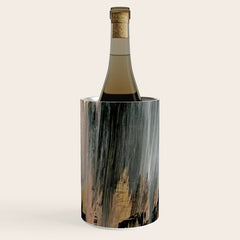 01025: a neutral abstract in gold, black, and white Wine Chiller