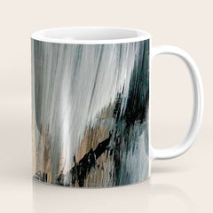 01025: a neutral abstract in gold, black, and white Coffee Mug