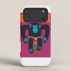 1968 CYRK Cycling Chimpanzee Polish Circus Poster iPhone Case