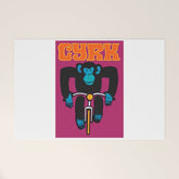 1968 CYRK Cycling Chimpanzee Polish Circus Poster Welcome Mat