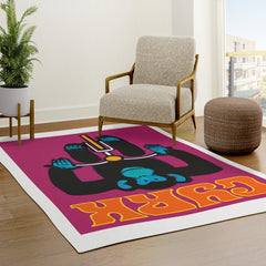 1968 CYRK Cycling Chimpanzee Polish Circus Poster Rug