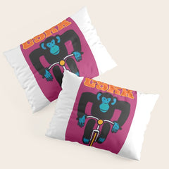 1968 CYRK Cycling Chimpanzee Polish Circus Poster Pillow Sham