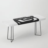 A Heavy Thought White Background Bench