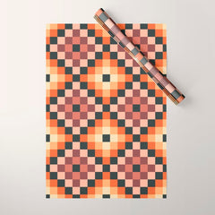 70s color squares pattern Wrapping Paper