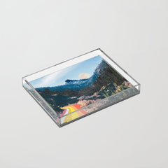 1960's Style Mountain Collage Acrylic Tray