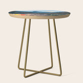 1960's Style Mountain Collage Side Table