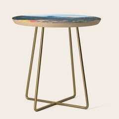 1960's Style Mountain Collage Side Table
