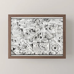 1932 Night-Club Map of Harlem, NY Centerfold from Manhattan Weekly by Elmer Simms Campbell Mini Art Print