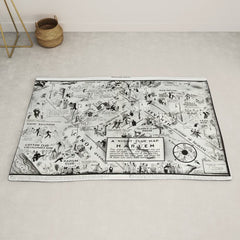 1932 Night-Club Map of Harlem, NY Centerfold from Manhattan Weekly by Elmer Simms Campbell Rug