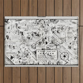 1932 Night-Club Map of Harlem, NY Centerfold from Manhattan Weekly by Elmer Simms Campbell Outdoor Rug