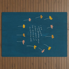 "I Am Learning To Breathe Deep Right Here In The Middle Of Everything." Outdoor Rug