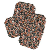 70s flowers - 70s, retro, spring, floral, florals, floral pattern, retro flowers, boho, hippie, earthy, muted Coaster