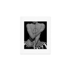 0622-JAL Heart Shape Pattern on Breasts and Nude Body Abstracted by Optical Patten Art Print