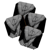 0622-JAL Heart Shape Pattern on Breasts and Nude Body Abstracted by Optical Patten Coaster